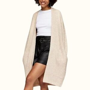 Topshop Slouchy Ribbed Cardigan